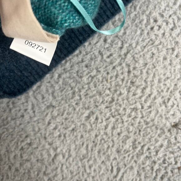 Soft Surroundings Tunic Sweater Women S Teal Wool Blend Side Button Shawl Collar - Picture 14 of 14